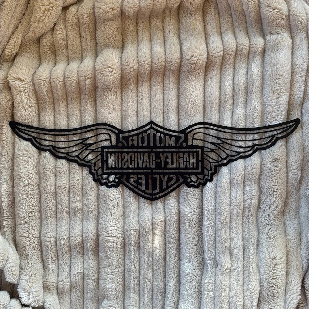 Brand New Harley-Davidson Black Metal Wall Art Motorcycle Biker Garage Office